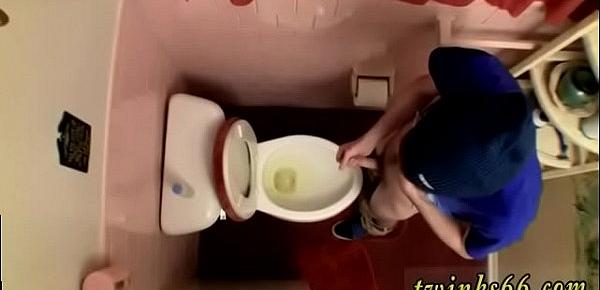  Teen boys piss naked gay Unloading In The Toilet Bowl
